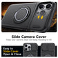 LuxuryKase Magnetic Card Holder Back Cover | Slide Camera Cover Protection | 360° Rotating & 120° Adjustable Kickstand | Shockproof Hard PC Back + Soft TPU Bumper For iPhone & Samsung Series