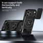 LuxuryKase Magnetic Armour Case | MagSafe Compatible | Sliding Camera Cover | 360° Finger Ring Holder | Built-In Bracket Stand | Hard PC Back & Soft TPU Bumper For iPhone & Samsung Series