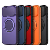LuxuryKase Tough Armour Magnetic Case | 360° Rotating Ring Stand | Flip Camera Protection Cover | Raised Edges | Drop Protection | MagSafe Compatible For iPhone & Samsung Series