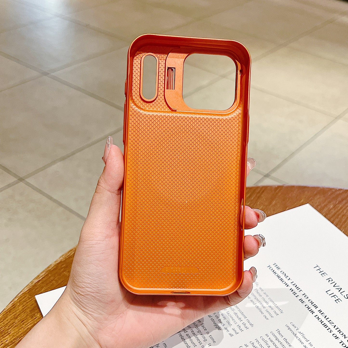 LuxuryKase Premium Glass Case | Built-in Camera Stand | Hard PC & Glass | MagSafe Compatible | Raised Edges for Camera & Screen Protection | Shockproof Design For iPhone