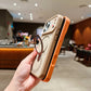 LuxuryKase Magnetic Shockproof Case | Foldable 90° Metal Ring Kickstand | Matte Finish | Futuristic Camera Shield Design | Slim Profile & Mag-Safe Compatible For iPhone & Samsung Series
