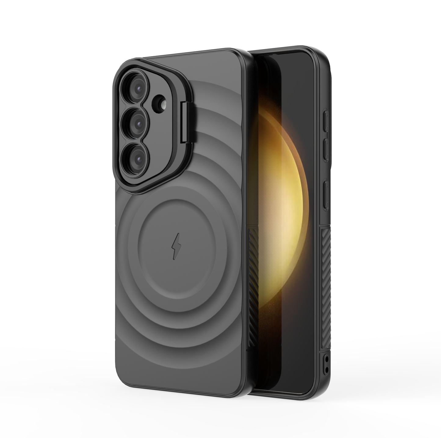 LuxuryKase Shockproof Case with Ripple Pattern | Rugged Protective Cover & Wireless Charging Case for iPhone & Samsung Series