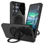 LuxuryKase Tough Armour Magnetic Case | 360° Rotating Ring Stand | Flip Camera Protection Cover | Raised Edges | Drop Protection | MagSafe Compatible For iPhone & Samsung Series