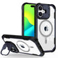 LuxuryKase LK164 Invisible Stand Transparent Magnetic Mag-Safe Wireless Charger Case Cover For iPhone
