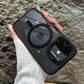 LuxuryKase Mag-Safe Shockproof Case with Rotating Camera Stand | Drop Protection | Transparent Hard Back Cover with Wireless Charging For iPhone 16 Series