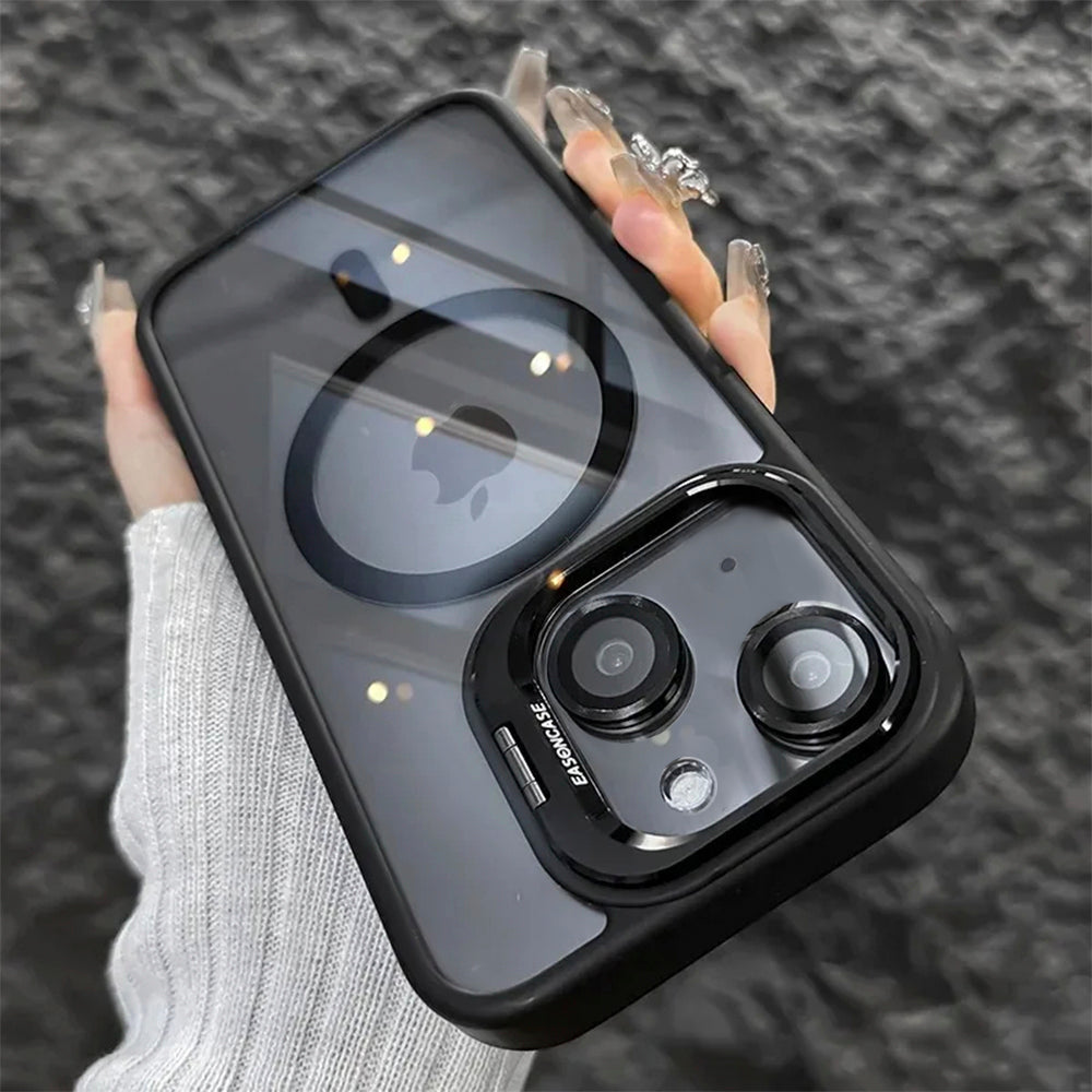 LuxuryKase LK174 Magnetic Mag-Safe Stand Lens Protector Case Cover For iPhone