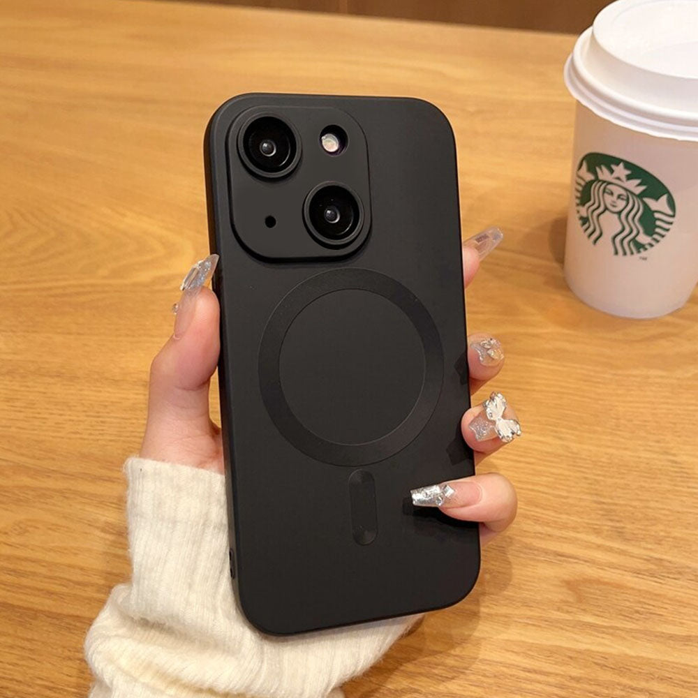 LuxuryKase Premium Mag-Safe Case | Shockproof & Anti-Scratch Cover | Soft Silicone with Wireless Charging | Camera Lens Guard For iPhone & Samsung Series