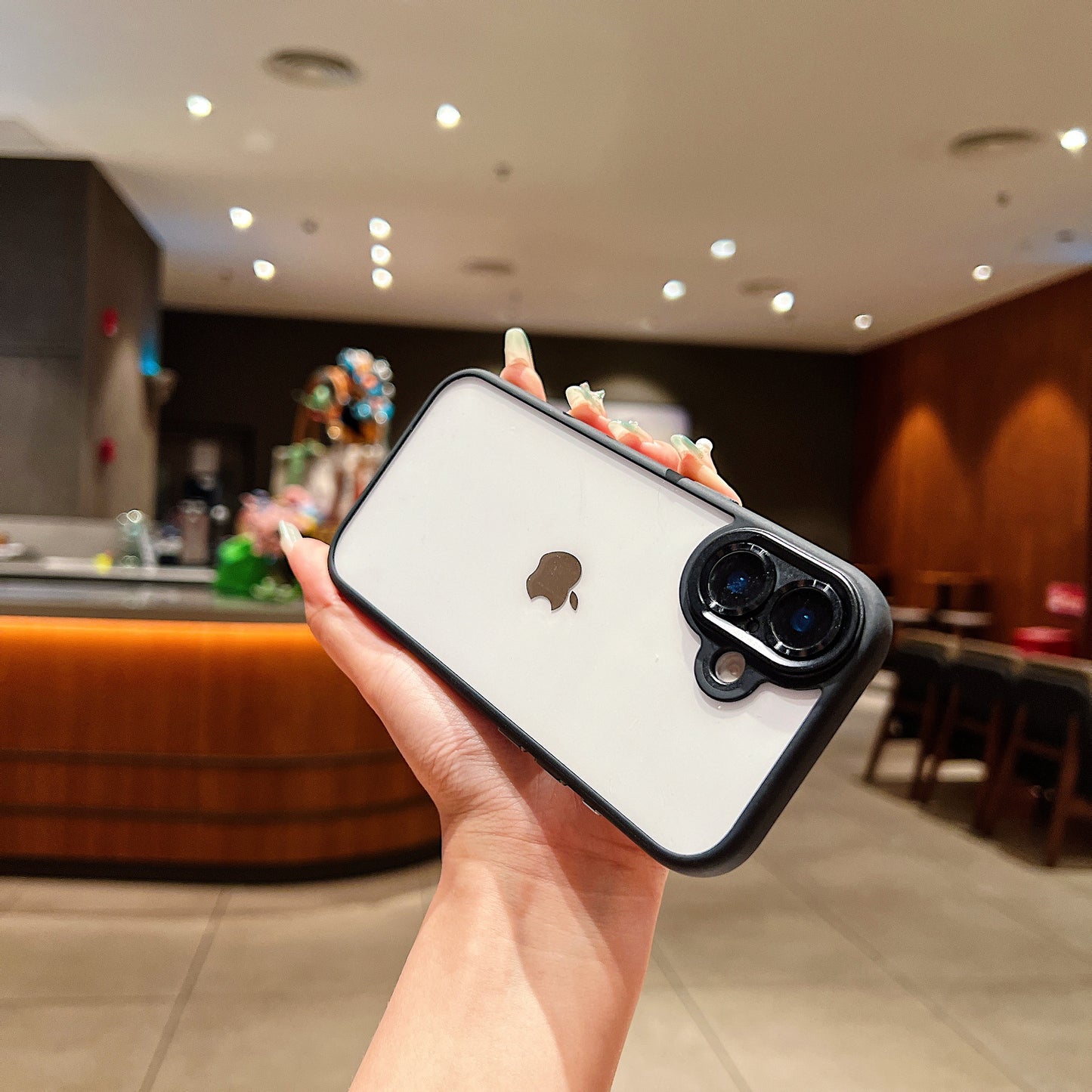 LuxuryKase Clear Bumper Case | Camera Control Button Protection | Anti-Yellow Transparent Hard Back | Soft TPU Shockproof Frame | Full Camera Coverage with Raised Edges For iPhone