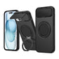 LuxuryKase Tough Armour Magnetic Case | 360° Rotating Ring Stand | Flip Camera Protection Cover | Raised Edges | Drop Protection | MagSafe Compatible For iPhone & Samsung Series