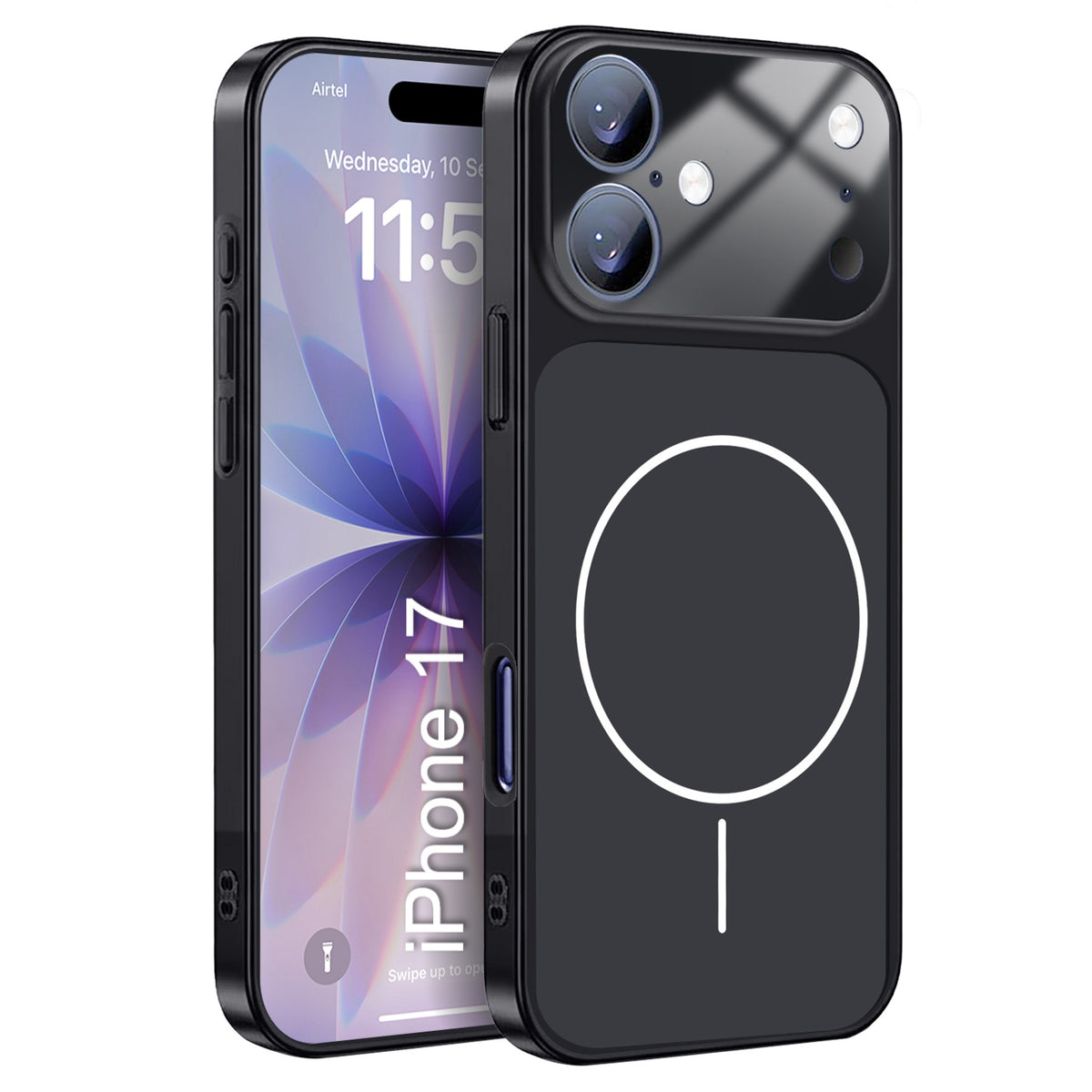 LuxuryKase Converter Case | Premium Protective MagSafe Cover | iPhone 17 Pro & 18 Pro Series Style Design | in Built Camera Guard | Wireless Charging Compatible For iPhone Series