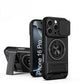 LuxuryKase Magnetic Armour Case | MagSafe Compatible | Sliding Camera Cover | 360° Finger Ring Holder | Built-In Bracket Stand | Hard PC Back & Soft TPU Bumper For iPhone & Samsung Series