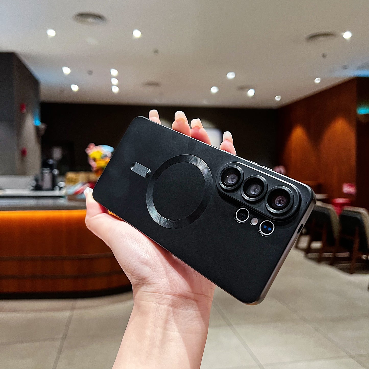 LuxuryKase Premium Mag-Safe Case | Shockproof & Anti-Scratch Cover | Soft Silicone with Wireless Charging | Camera Lens Guard For iPhone & Samsung Series