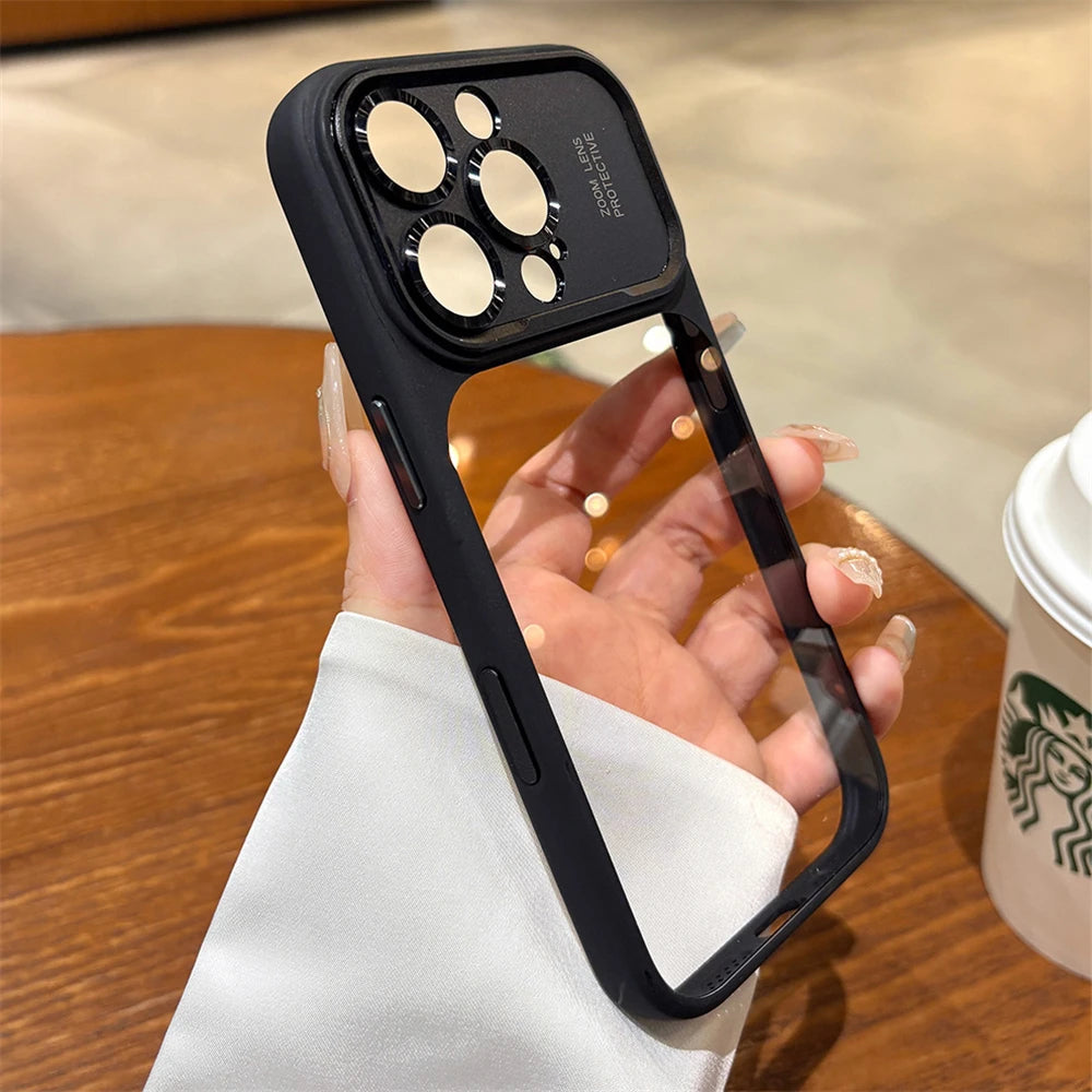 LuxuryKase Crystal Clear Shockproof Protective Case | Enhanced Camera Lens Guard | Slim Design | Anti-Yellow | Hard Bumper Back Cover For iPhone