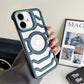 LuxuryKase LK172 Carbon Fiber Texture Magnetic Mag-Safe Lens Holder Frameless Case Cover For iPhone