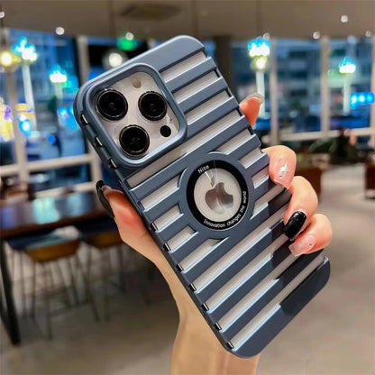 LuxuryKase LK165 Logo Hole Mag-Safe Heat Dissipation Breathable Hard Case Cover For iPhone