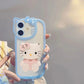 LuxuryKase LK163 Cute Kitty 3D Mirror Case Cover For iPhone