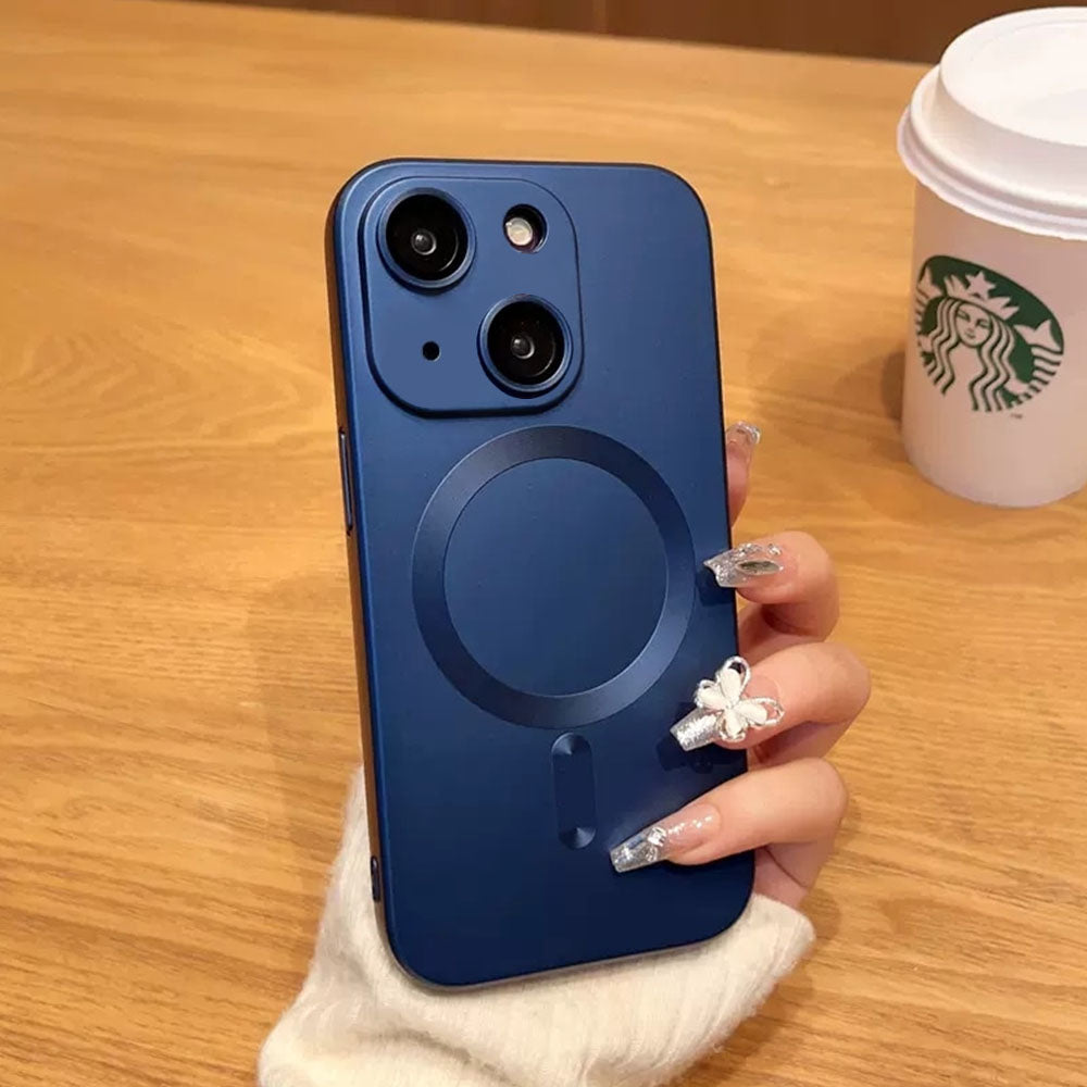 LuxuryKase Premium Mag-Safe Case | Shockproof & Anti-Scratch Cover | Soft Silicone with Wireless Charging | Camera Lens Guard For iPhone & Samsung Series
