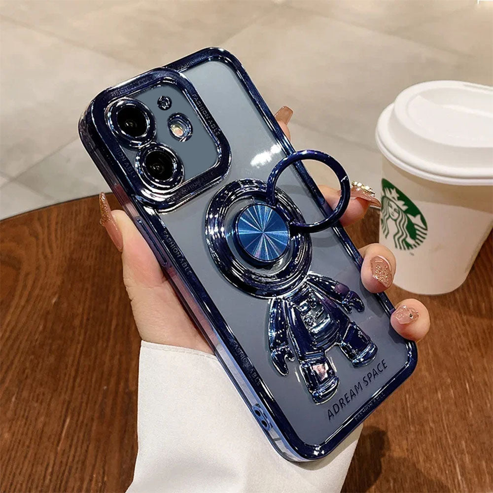 LuxuryKase LK147 Transparent Astronaut Folding Stand Case For iPhone