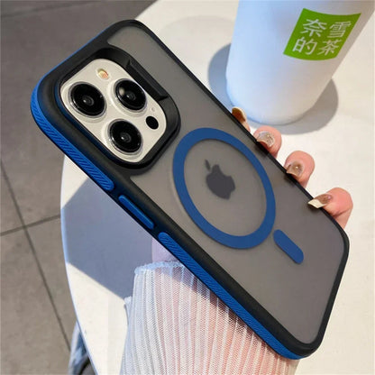 LuxuryKase LK168 Matte Translucent Armor Shockproof Mag-Safe Wireless Charge Case Cover For iPhone