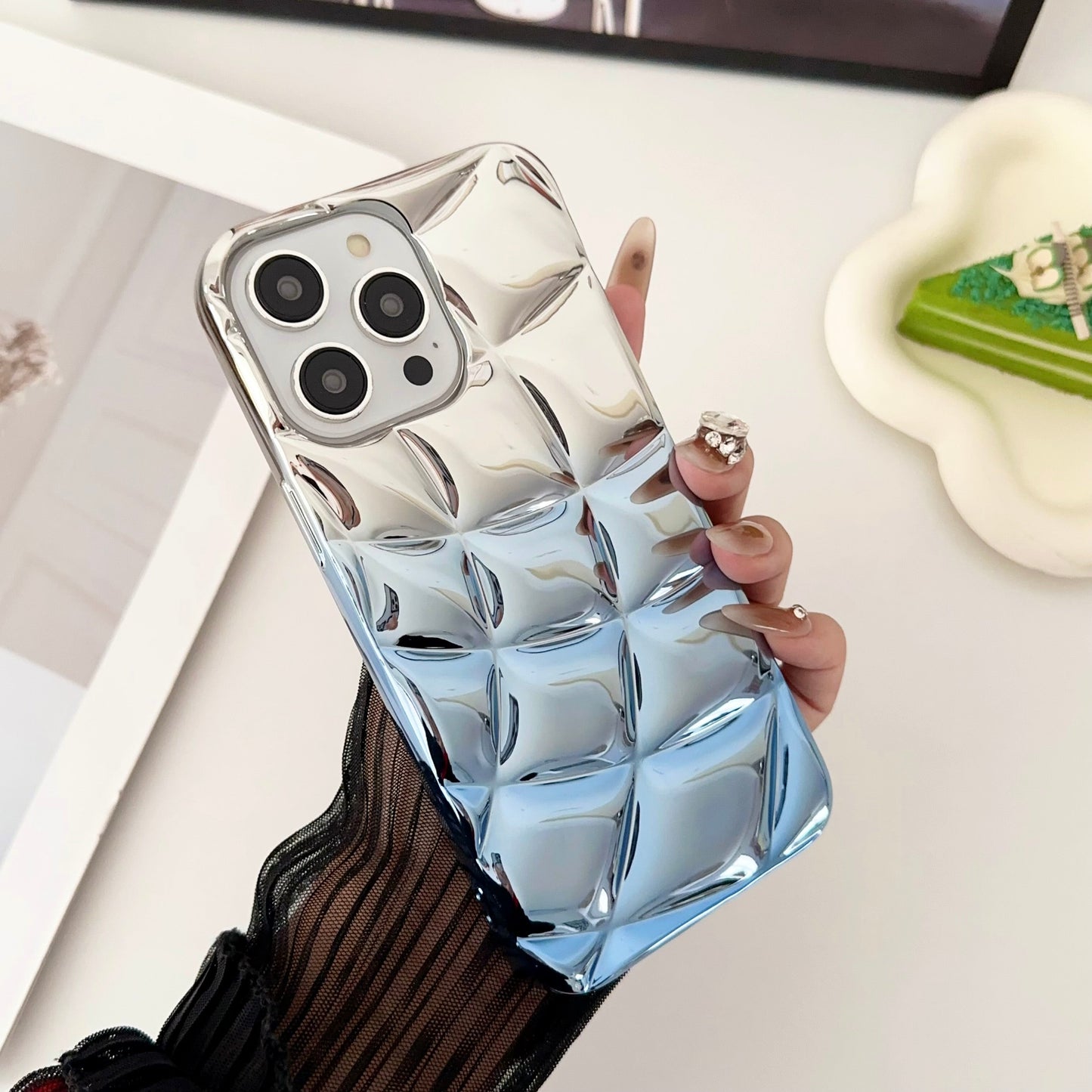 LuxuryKase LK146 Electroplated Cushion Gradient Case For iPhone