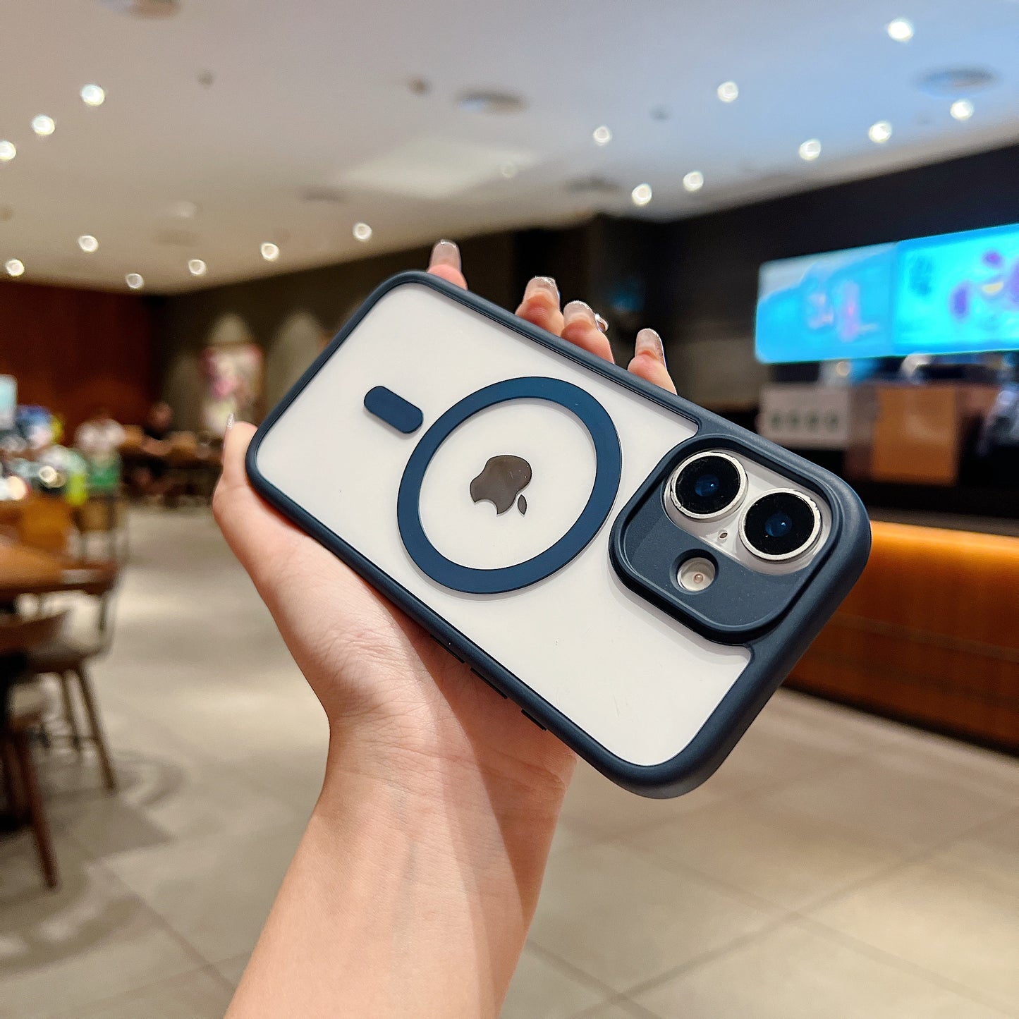 LuxuryKase Ultra-Hybrid MagSafe Clear Case | Crystal Transparent Back | Soft TPU Bumper & Hard PC Back | 360° Slim Shockproof Protection | Metallic Finish Buttons For iPhone 17 & 17 Pro Series