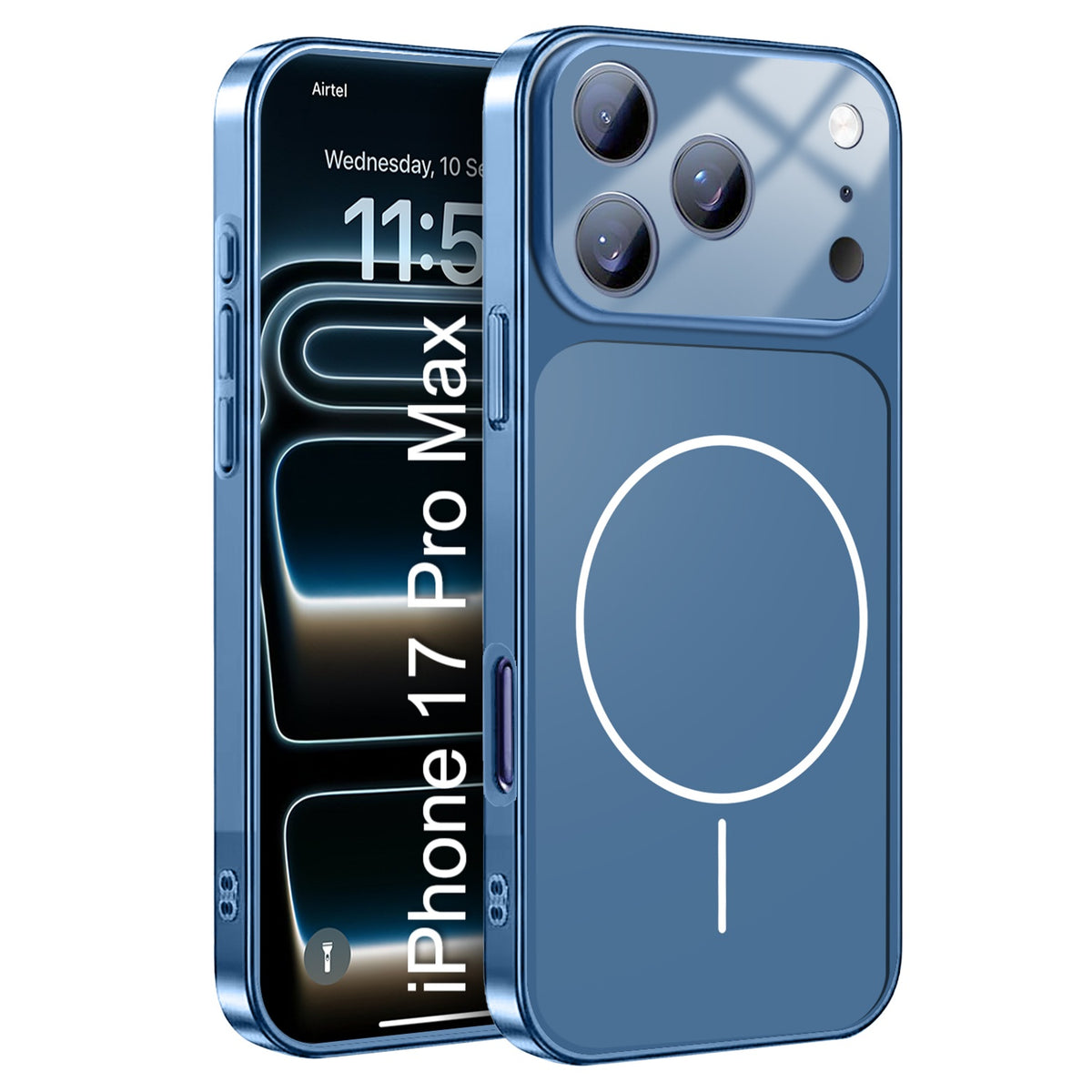 LuxuryKase Converter Case | Premium Protective MagSafe Cover | iPhone 17 Pro & 18 Pro Series Style Design | in Built Camera Guard | Wireless Charging Compatible For iPhone Series