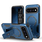 US LITE Back Cover with Portable Kickstand | Mag-Safe Compatible Magnetic Case | Shockproof Military Grade Protection | Rugged Armor Design Phone Cover For iPhone & Samsung