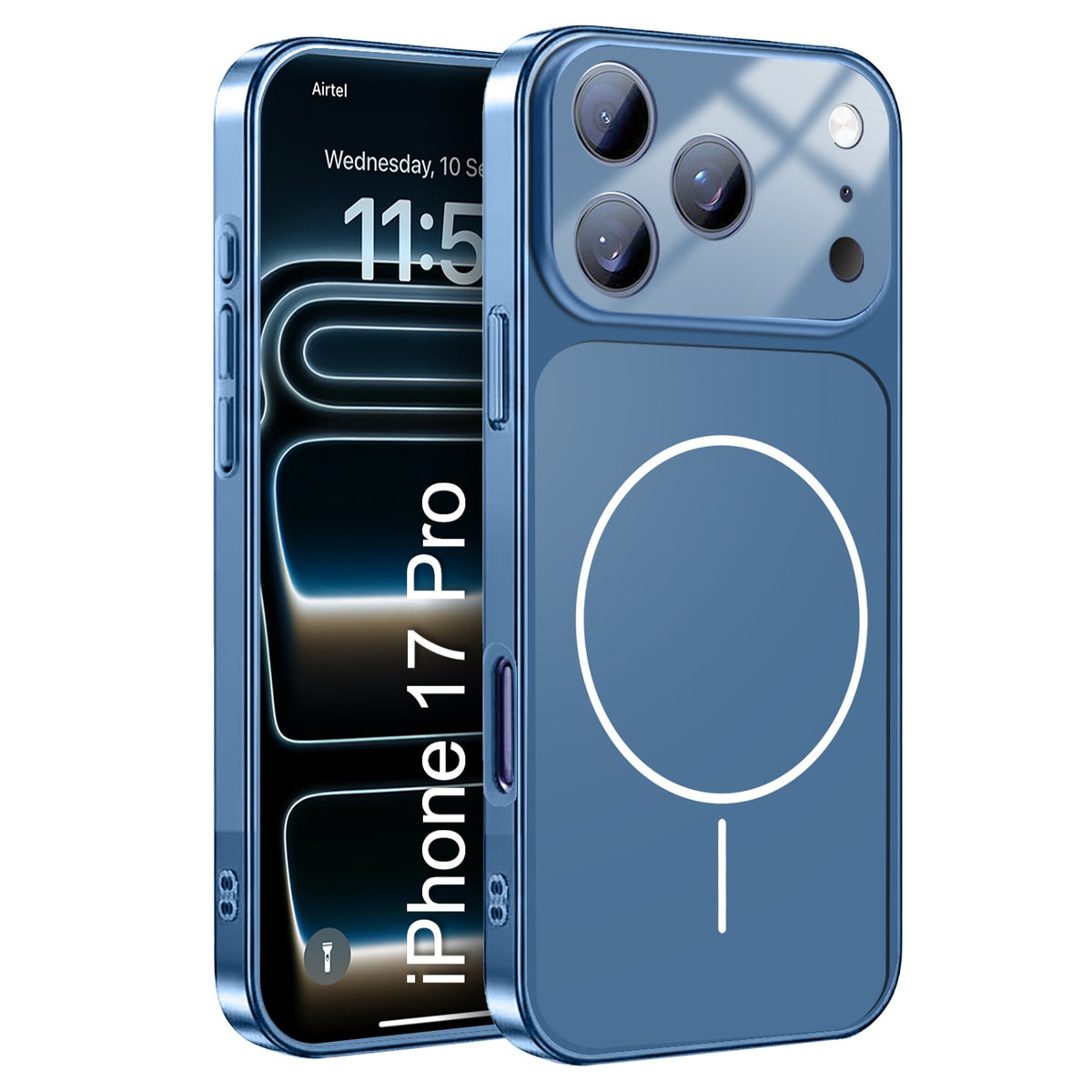 LuxuryKase Converter Case | Premium Protective MagSafe Cover | iPhone 17 Pro & 18 Pro Series Style Design | in Built Camera Guard | Wireless Charging Compatible For iPhone Series