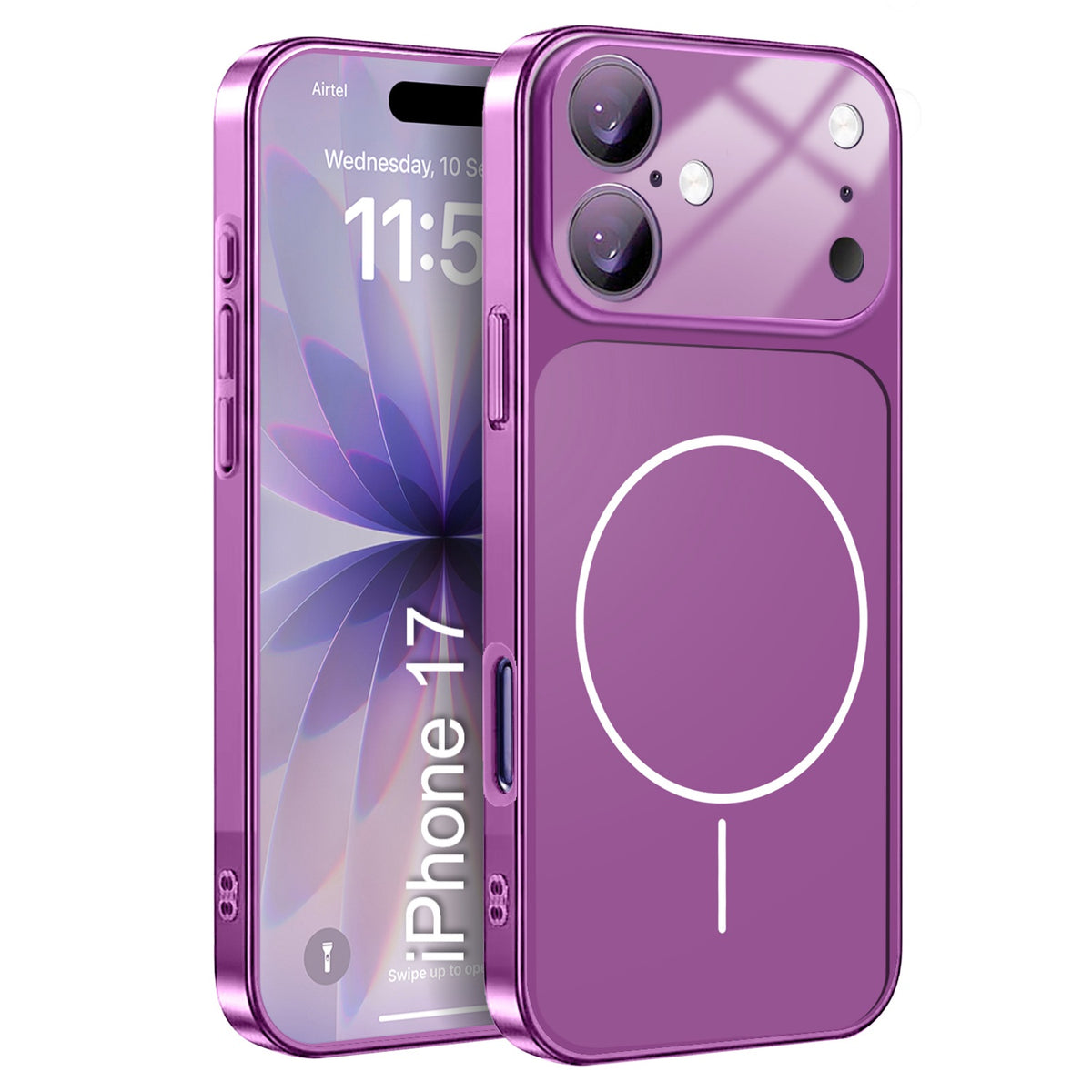 LuxuryKase Converter Case | Premium Protective MagSafe Cover | iPhone 17 Pro & 18 Pro Series Style Design | in Built Camera Guard | Wireless Charging Compatible For iPhone Series