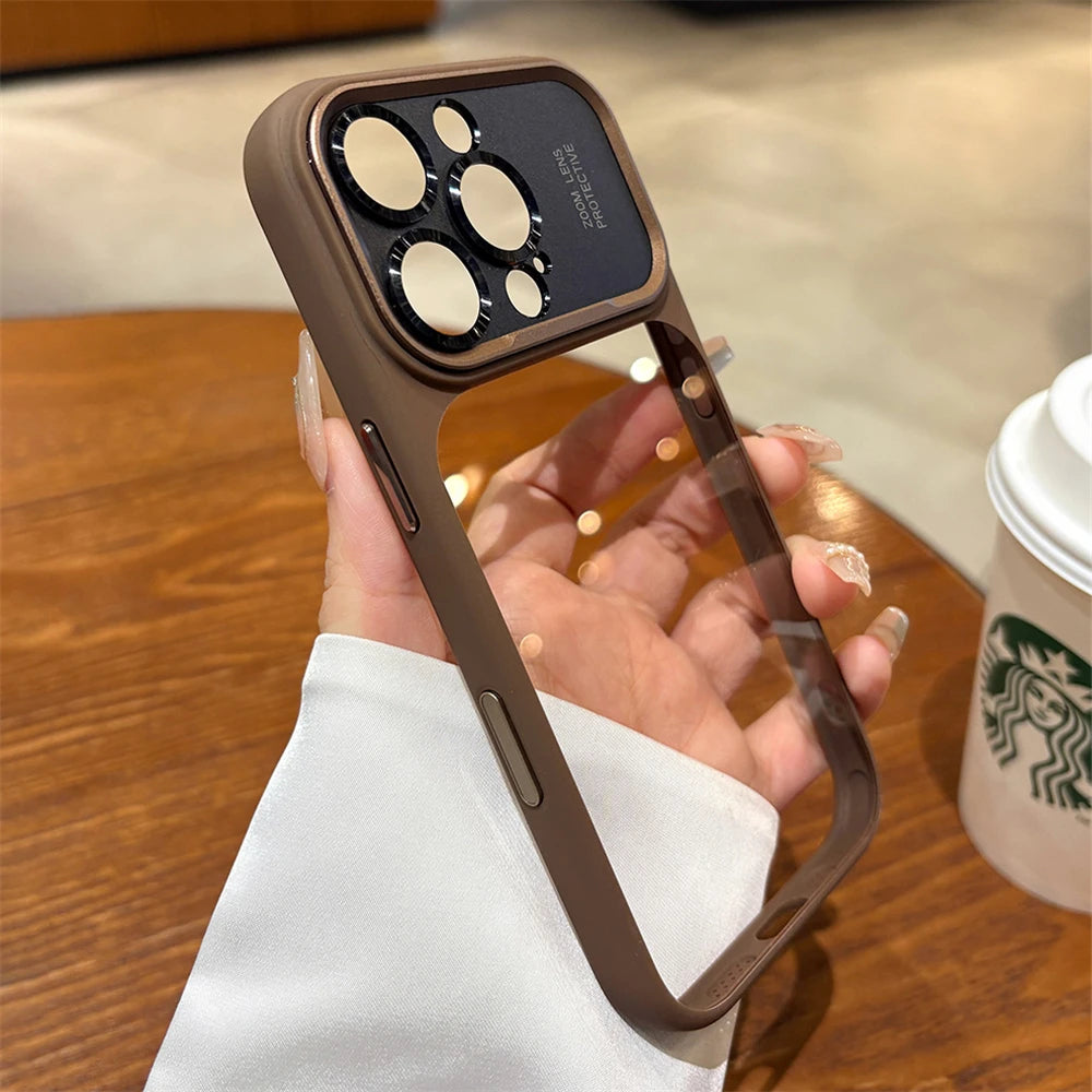 LuxuryKase Crystal Clear Shockproof Protective Case | Enhanced Camera Lens Guard | Slim Design | Anti-Yellow | Hard Bumper Back Cover For iPhone