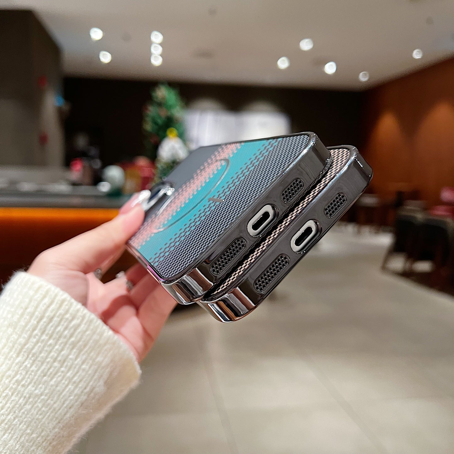 LuxuryKase Carbon Fiber Magnetic Case | Compatible with Mag-Safe | Slim Shockproof Protective Cover | Precise Cutouts & Anti-Scratch | Wireless Charging Support For iPhone & Samsung