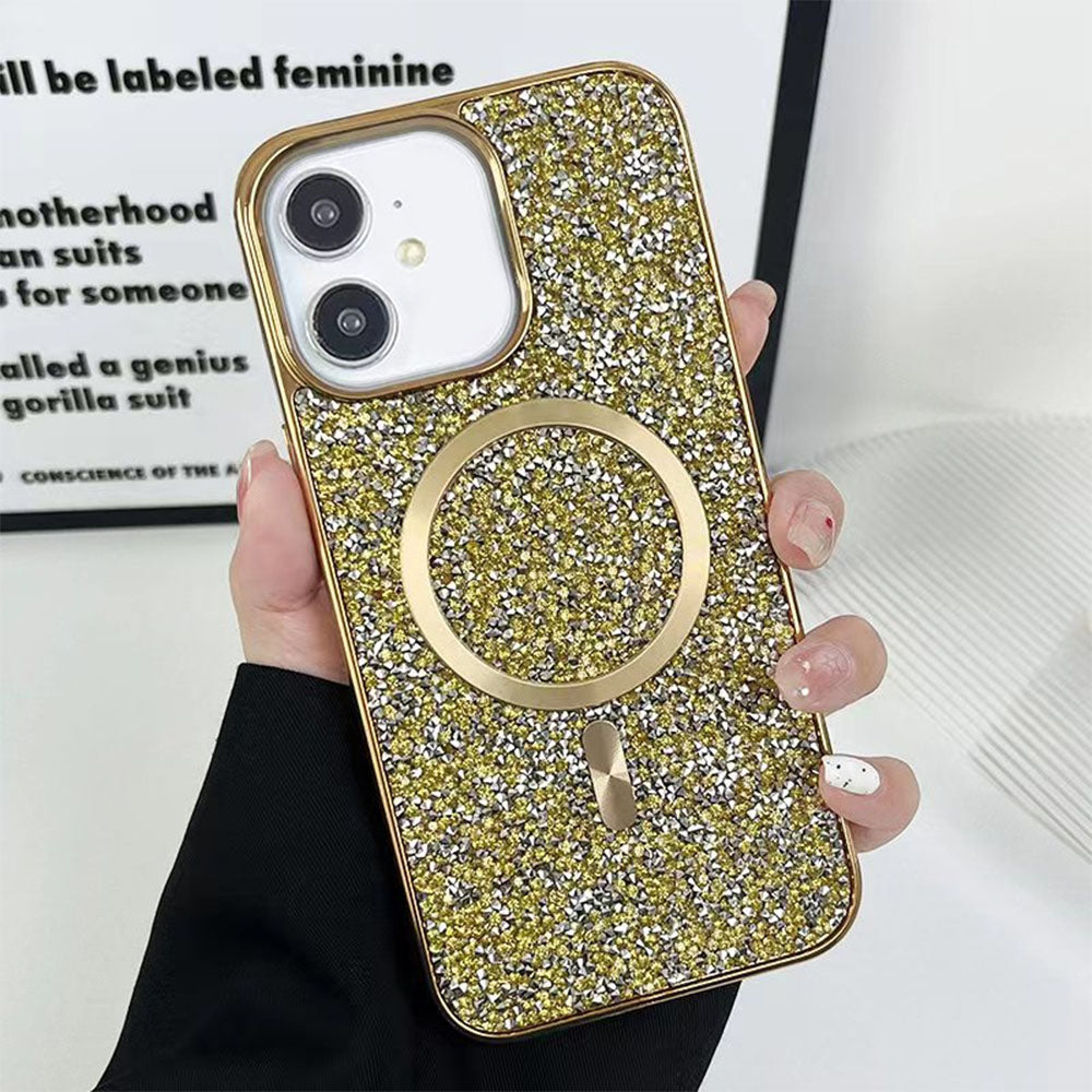 LuxuryKase LK133 Shining Star Flash Diamond Magnetic Mag-Safe Case for iPhone