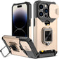 LuxuryKase LK177 Camera Slide Protection Card Holder Heavy Protective Ring Magnetic Kickstand Armor Case Cover For iPhone