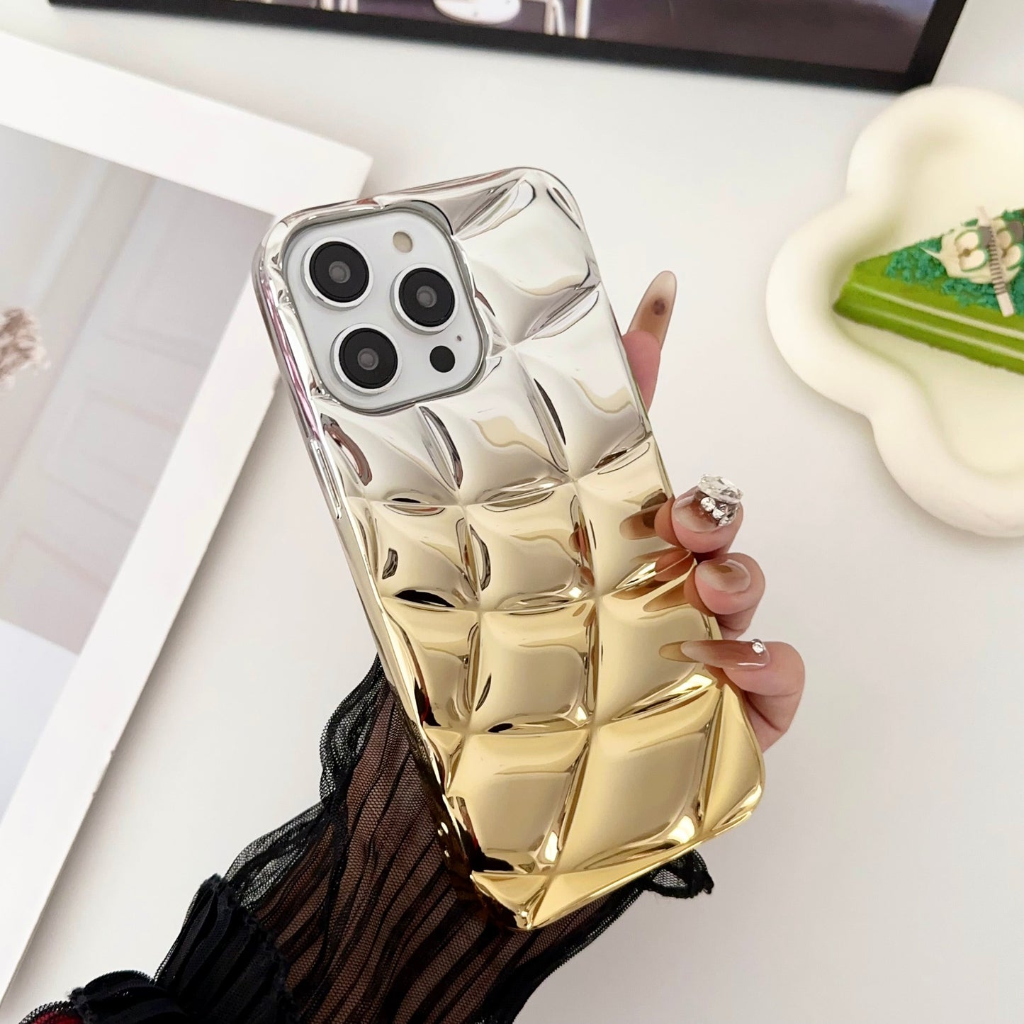 LuxuryKase LK146 Electroplated Cushion Gradient Case For iPhone