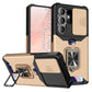 LuxuryKase Shockproof Armor Case | Slide Camera Cover | Hidden Card Slot | Rotating Ring Kickstand | Magnetic Car Mount Support | Military Grade Protection For iPhone & Samsung