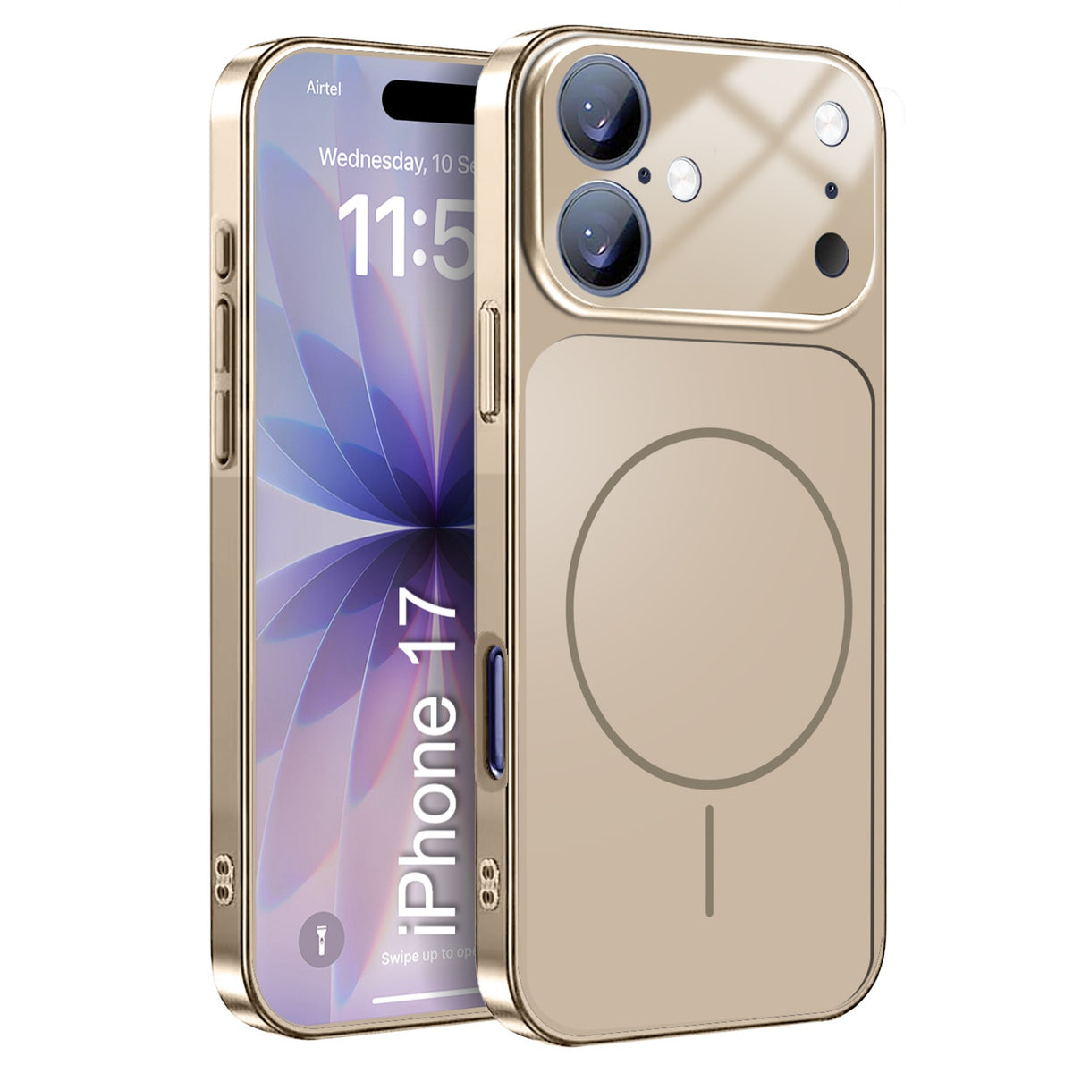 LuxuryKase Converter Case | Premium Protective MagSafe Cover | iPhone 17 Pro & 18 Pro Series Style Design | in Built Camera Guard | Wireless Charging Compatible For iPhone Series