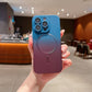LuxuryKase Gradient Mag-Safe Case | Soft Silicone Shockproof Cover with Camera Protection | Slim Lightweight Design | Smooth Touch & Durable For iPhone