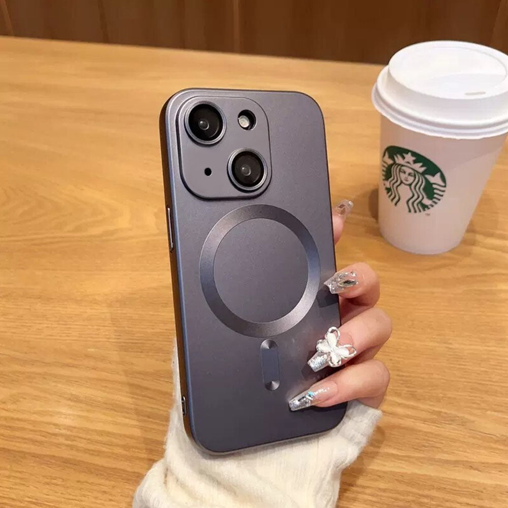 LuxuryKase Premium Mag-Safe Case | Shockproof & Anti-Scratch Cover | Soft Silicone with Wireless Charging | Camera Lens Guard For iPhone & Samsung Series