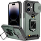 LuxuryKase LK177 Camera Slide Protection Card Holder Heavy Protective Ring Magnetic Kickstand Armor Case Cover For iPhone