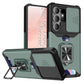 LuxuryKase Shockproof Armor Case | Slide Camera Cover | Hidden Card Slot | Rotating Ring Kickstand | Magnetic Car Mount Support | Military Grade Protection For iPhone & Samsung