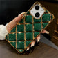 LuxuryKase LK152 Plating Diamond Lattice Grid Case For iPhone