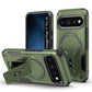 US LITE Back Cover with Portable Kickstand | Mag-Safe Compatible Magnetic Case | Shockproof Military Grade Protection | Rugged Armor Design Phone Cover For iPhone & Samsung