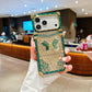 LuxuryKase Premium Shockproof Designer Case | Bling Butterfly Mirror Finish | Metallic Corners & Elegant Studded Frame | Stylish Protective Cover For iPhone & Samsung Series