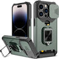 LuxuryKase LK177 Camera Slide Protection Card Holder Heavy Protective Ring Magnetic Kickstand Armor Case Cover For iPhone