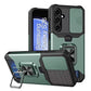 LuxuryKase Shockproof Armor Case | Slide Camera Cover | Hidden Card Slot | Rotating Ring Kickstand | Magnetic Car Mount Support | Military Grade Protection For iPhone & Samsung