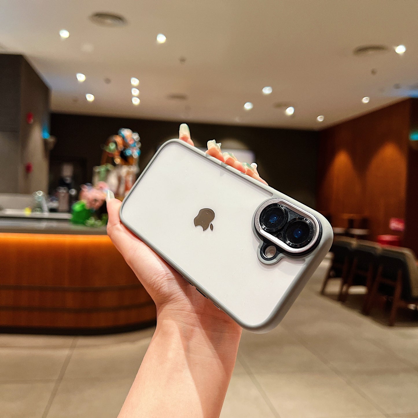 LuxuryKase Clear Bumper Case | Camera Control Button Protection | Anti-Yellow Transparent Hard Back | Soft TPU Shockproof Frame | Full Camera Coverage with Raised Edges For iPhone
