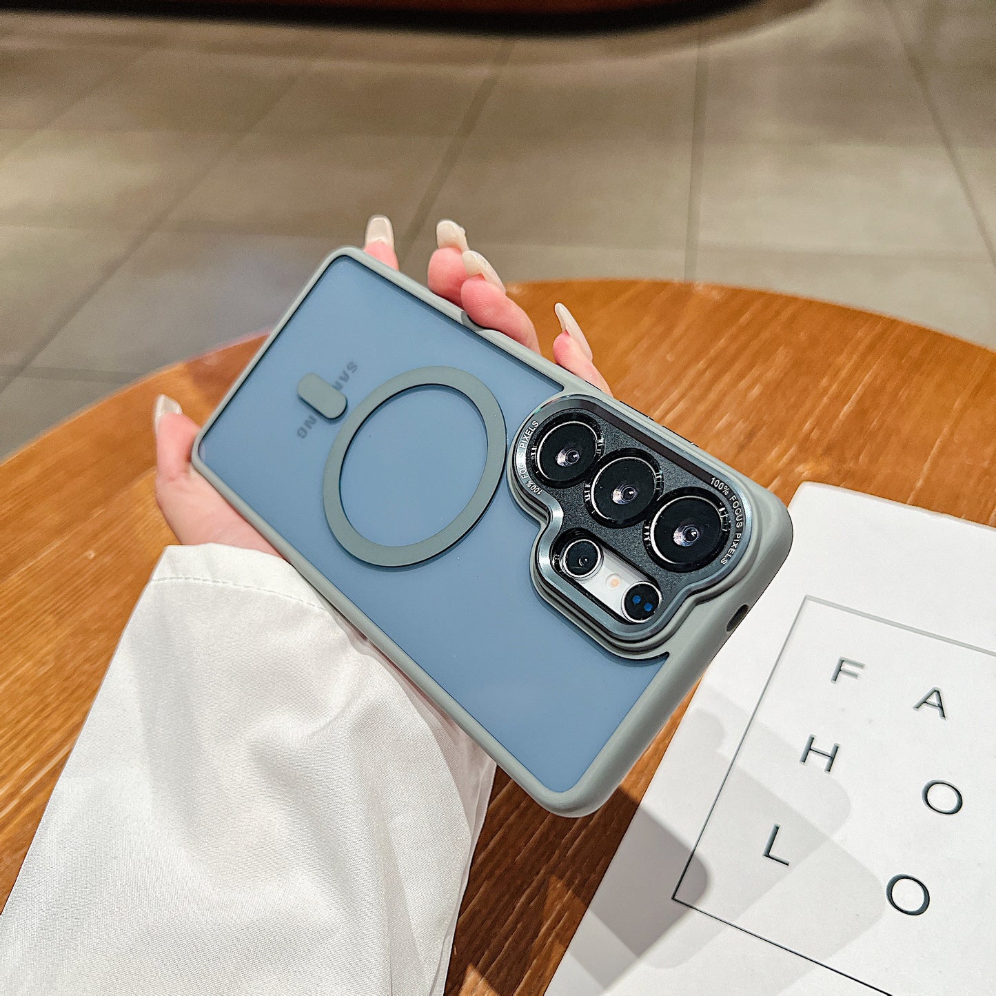 LuxuryKase Magnetic Clear Case | Mag-Safe Compatible | Slim Protective Cover | Shockproof Bumper | Anti Yellow Transparent Back | Camera Guard Design For iPhone