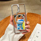 LuxuryKase Mag-Safe Clear Case | Shockproof Transparent Cover with Camera Lens Protection | Metal Ring Stand & Wireless Charging Support For iPhone & Samsung Series