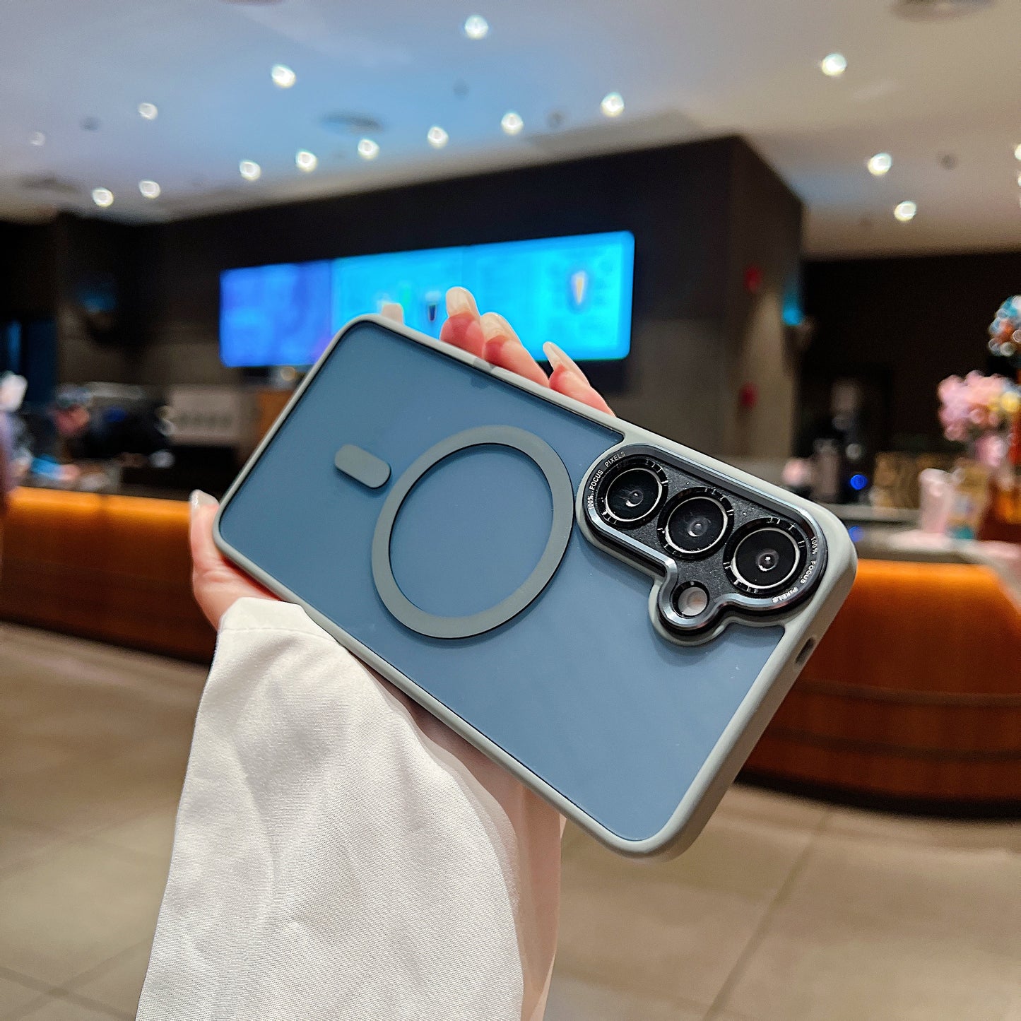 LuxuryKase Magnetic Clear Case | Mag-Safe Compatible | Slim Protective Cover | Shockproof Bumper | Anti Yellow Transparent Back | Camera Guard Design For iPhone
