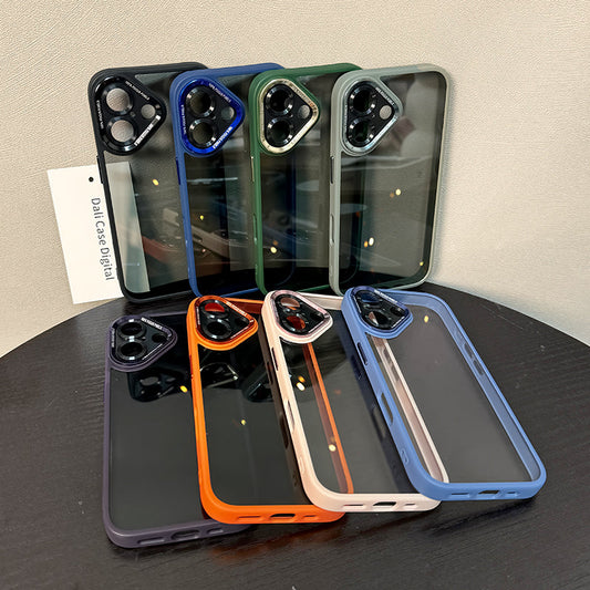 LuxuryKase Shockproof Transparent Back Cover Case | Anti-Scratch Hard PC Back | Soft TPU Bumper | Camera Protection | Slim Fit Design Case For iPhone 16 & 16 Plus